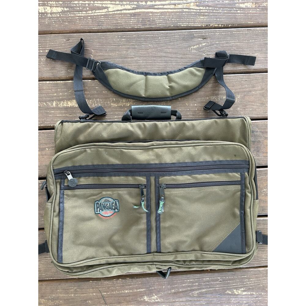 Kelty Pangaea Convertible Garment Bag Travel Luggage Tri Fold Green Zip Pockets
